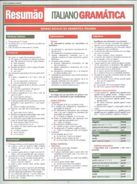 Picture of RESUMAO - ITALIANO GRAMATICA